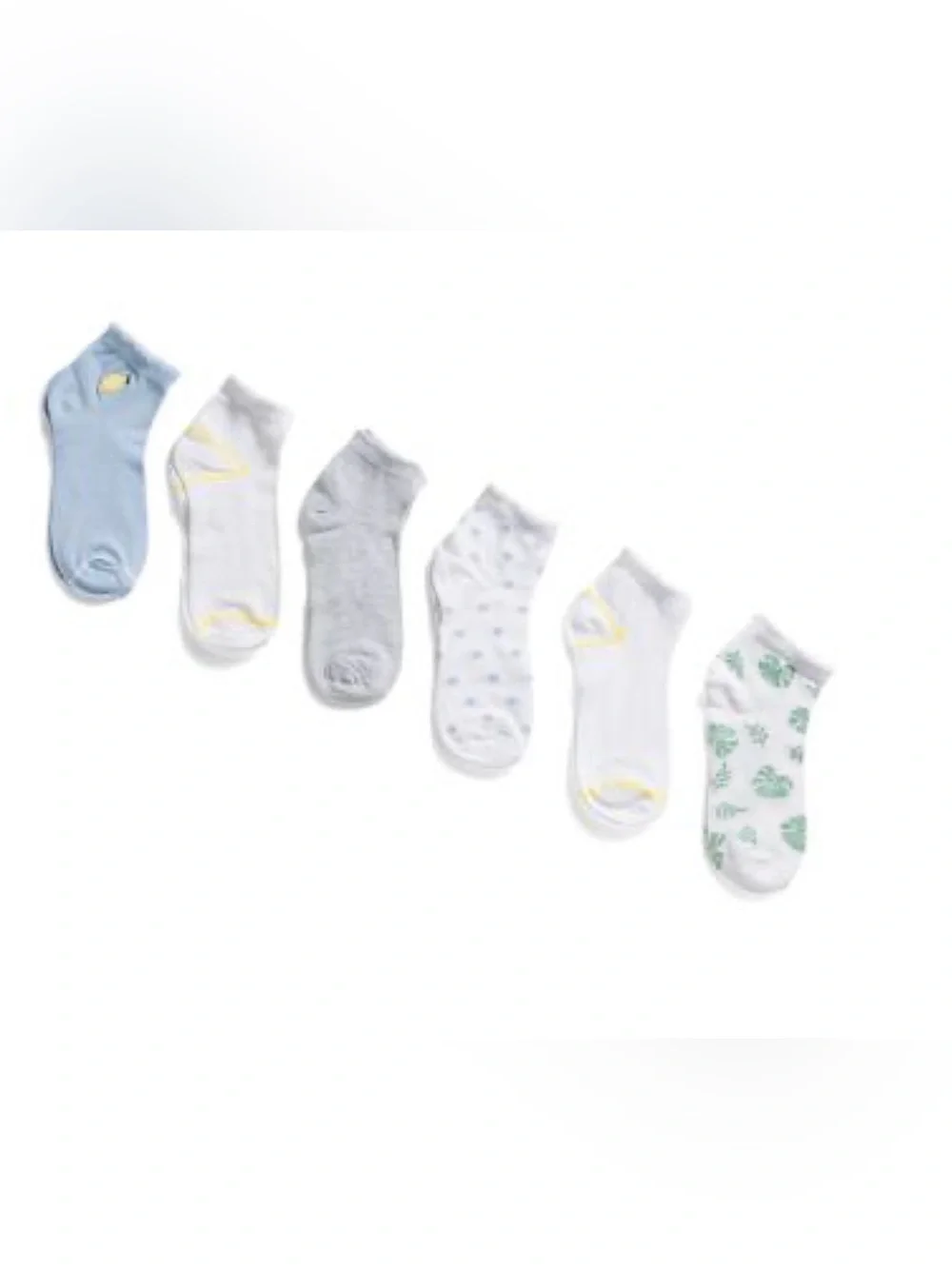 NWT JESSICA SIMPSON 6pk scalloped quarter socks